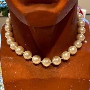 Faux Big Pearl 17”-20” Necklace